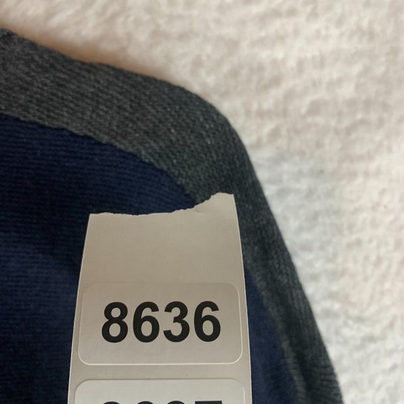 Madewell Kimball‎ Colorblock Women's Alpaca Wool Sweater Gray Navy Size S 8636 - Picture 8 of 8